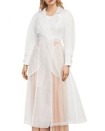 BCBGMAXAZRIA Calico Sheer Organza Trench Coat at Bloomingdales